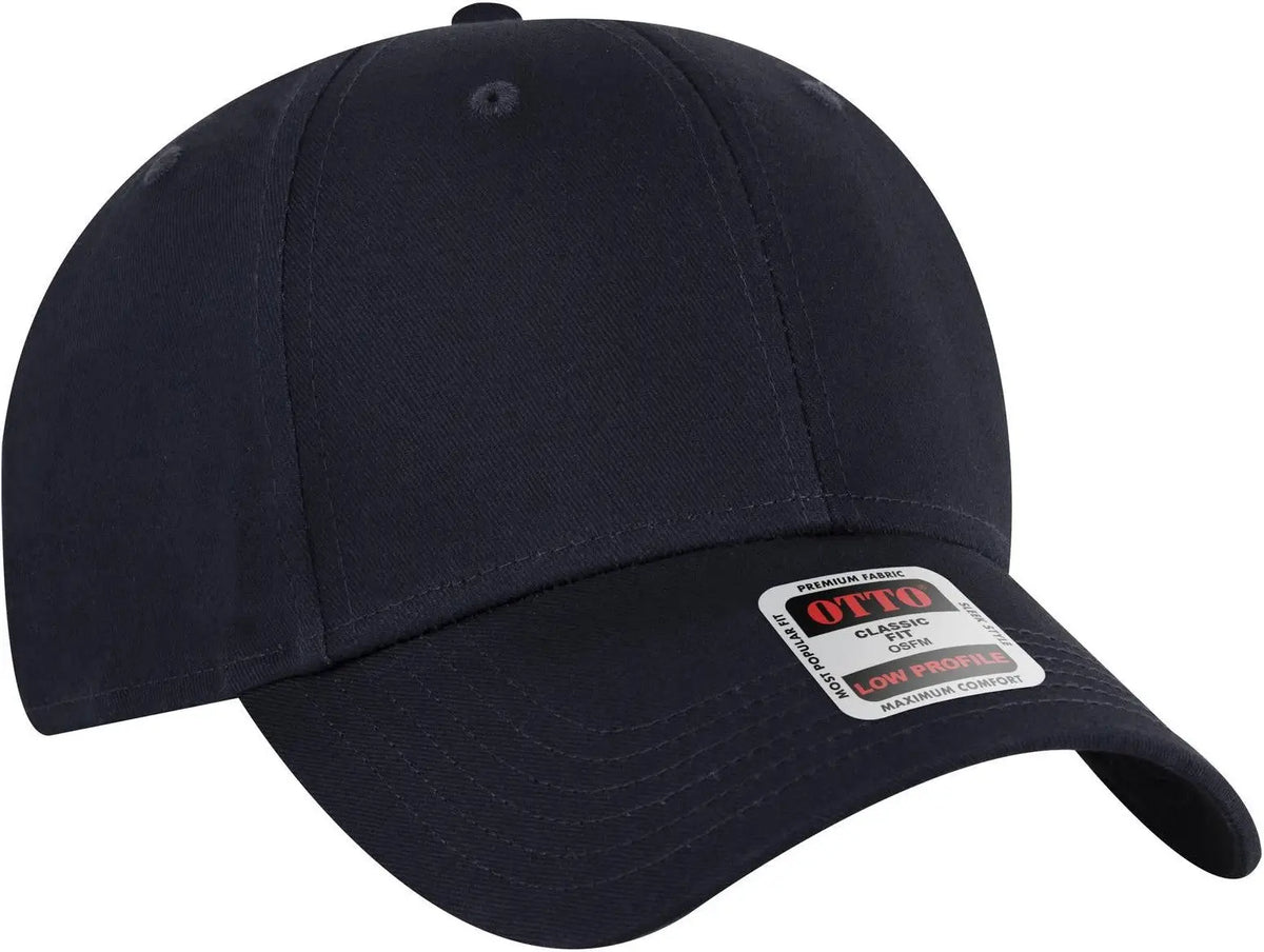 Otto 19-536 6 Panel Low Profile Baseball Cap - Navy - 1/2’’ - 7 5/8’’