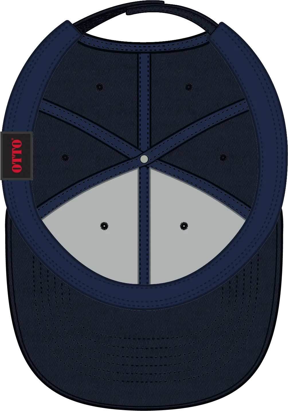 Otto 19-536 6 Panel Low Profile Baseball Cap - Navy - 1/2’’ - 7 5/8’’