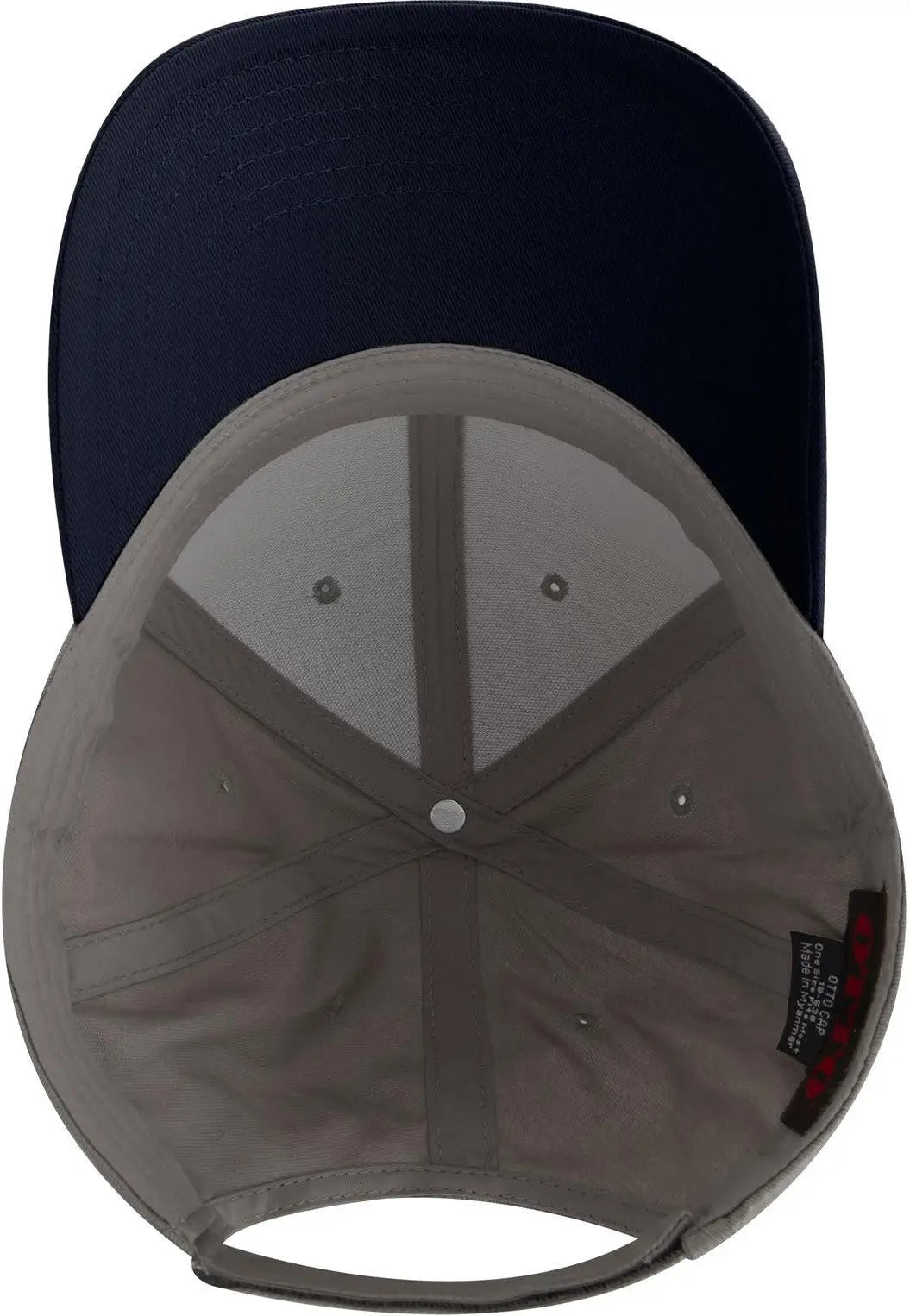 Otto 19-536 6 Panel Low Profile Baseball Cap - Nvy/gry/gry