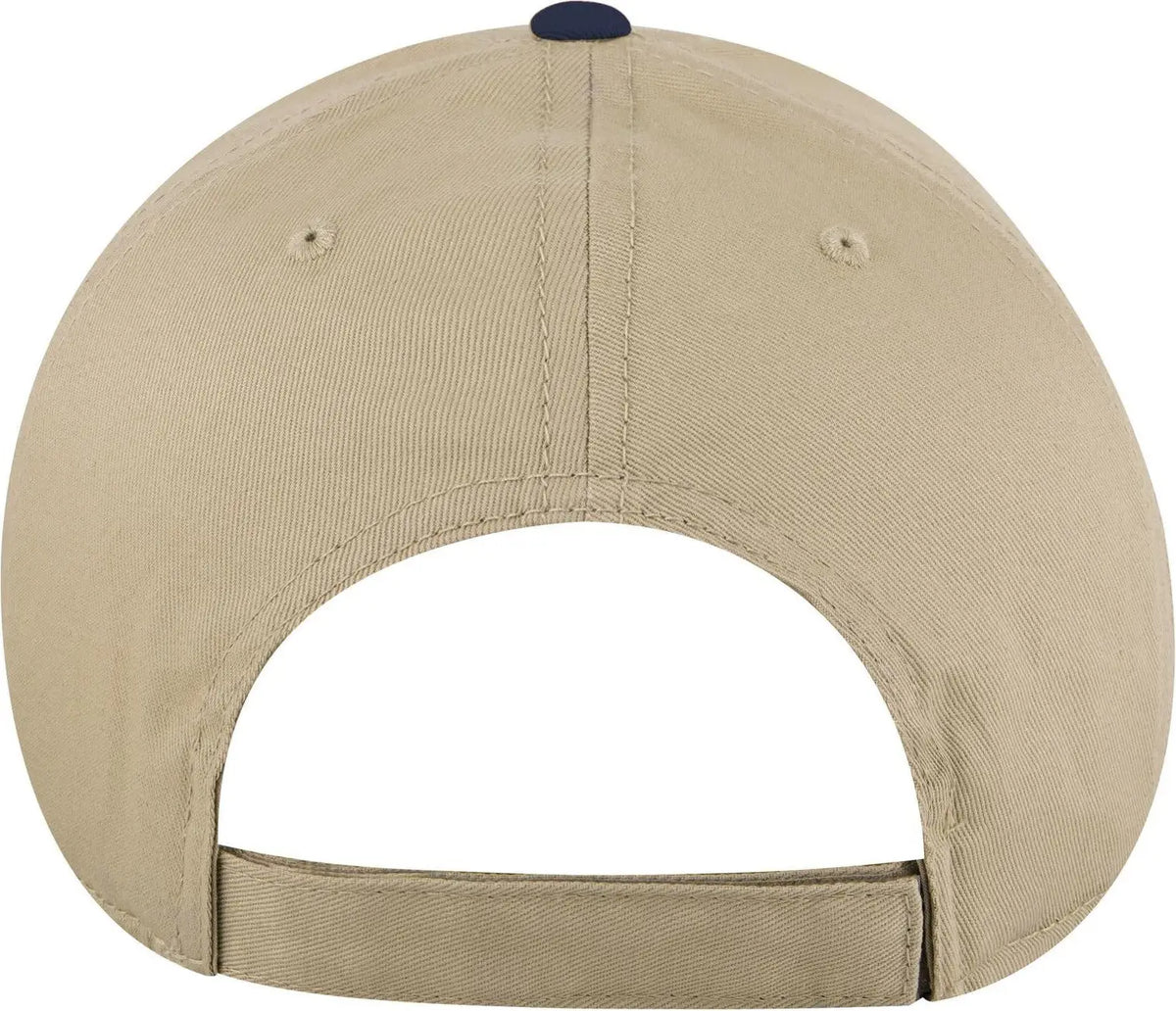 Otto 19-536 6 Panel Low Profile Baseball Cap - Nvy/kha/kha - 1/2’’ - 7 5/8’’