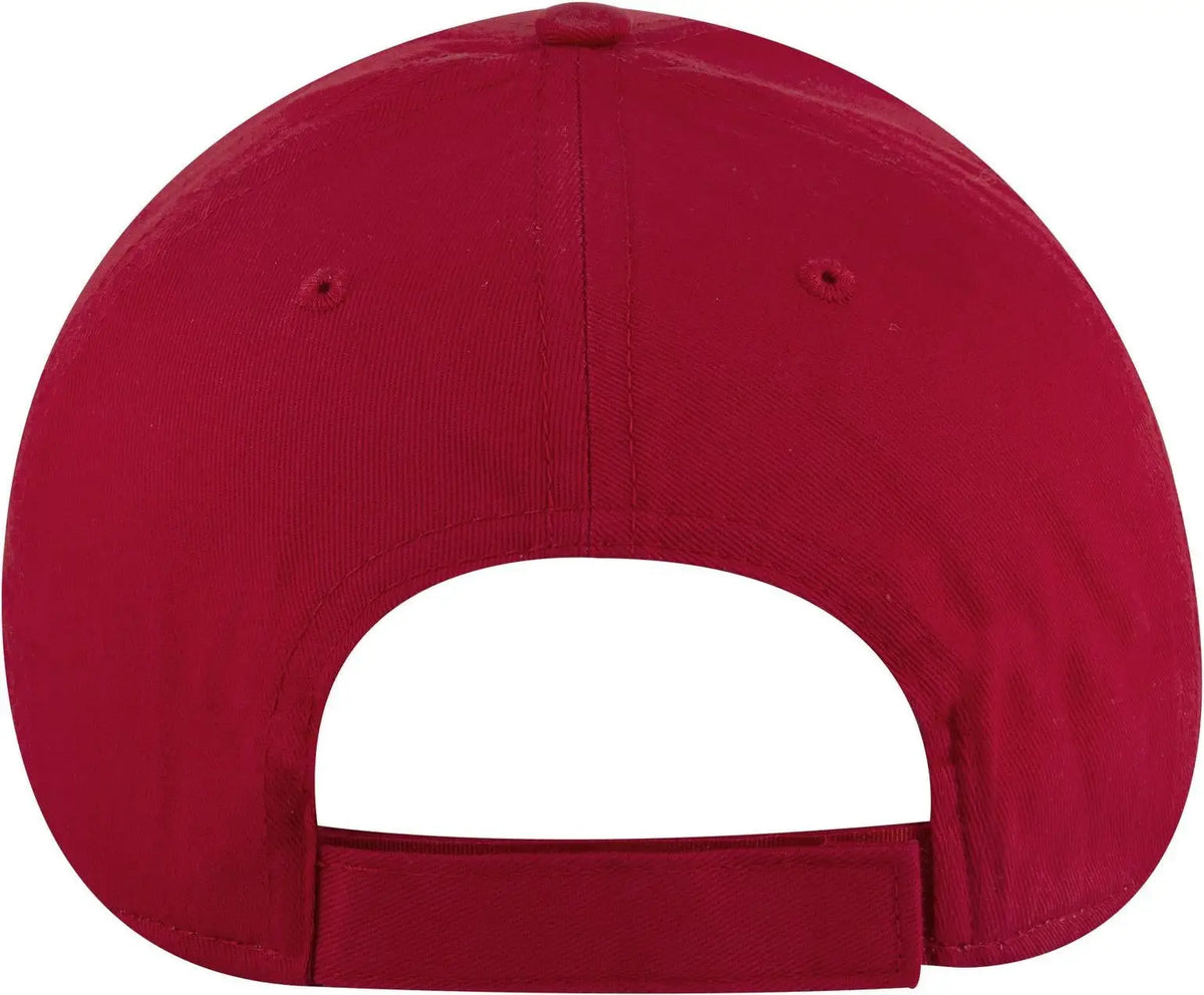 Otto 19-536 6 Panel Low Profile Baseball Cap - Red - 1/2’’ - 7 5/8’’