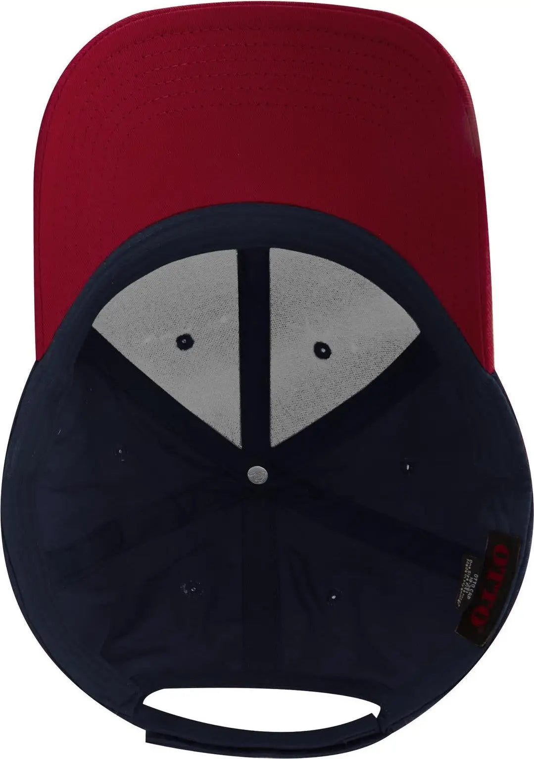 Otto 19-536 6 Panel Low Profile Baseball Cap - Red/nvy/nvy - 1/2’’ - 7 5/8’’