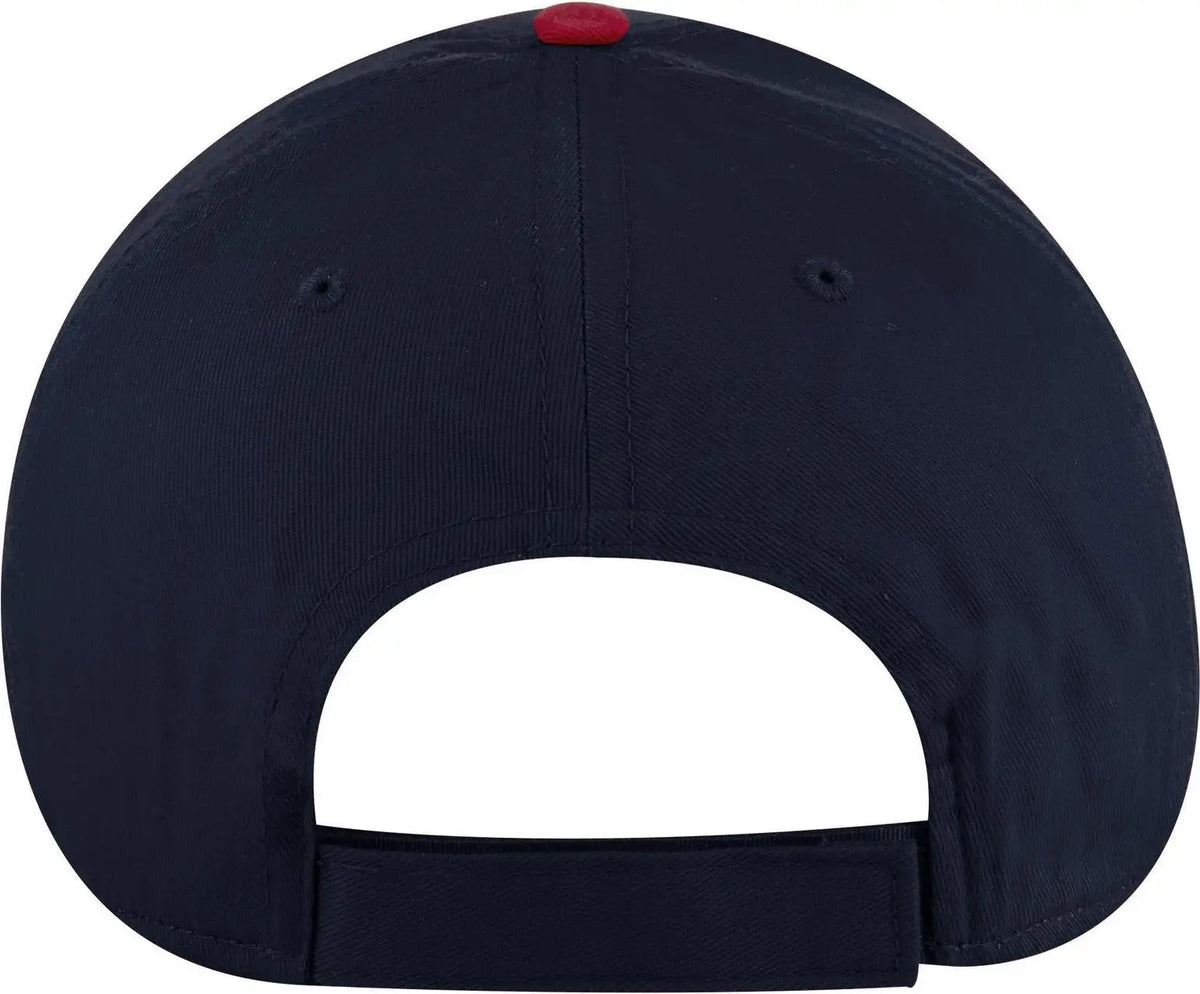 Otto 19-536 6 Panel Low Profile Baseball Cap - Red/nvy/nvy - 1/2’’ - 7 5/8’’