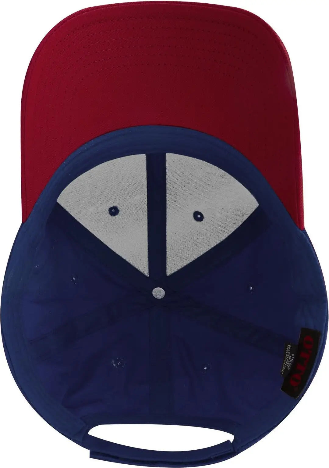 Otto 19-536 6 Panel Low Profile Baseball Cap - Red/ryl/ryl - 1/2’’ - 7 5/8’’