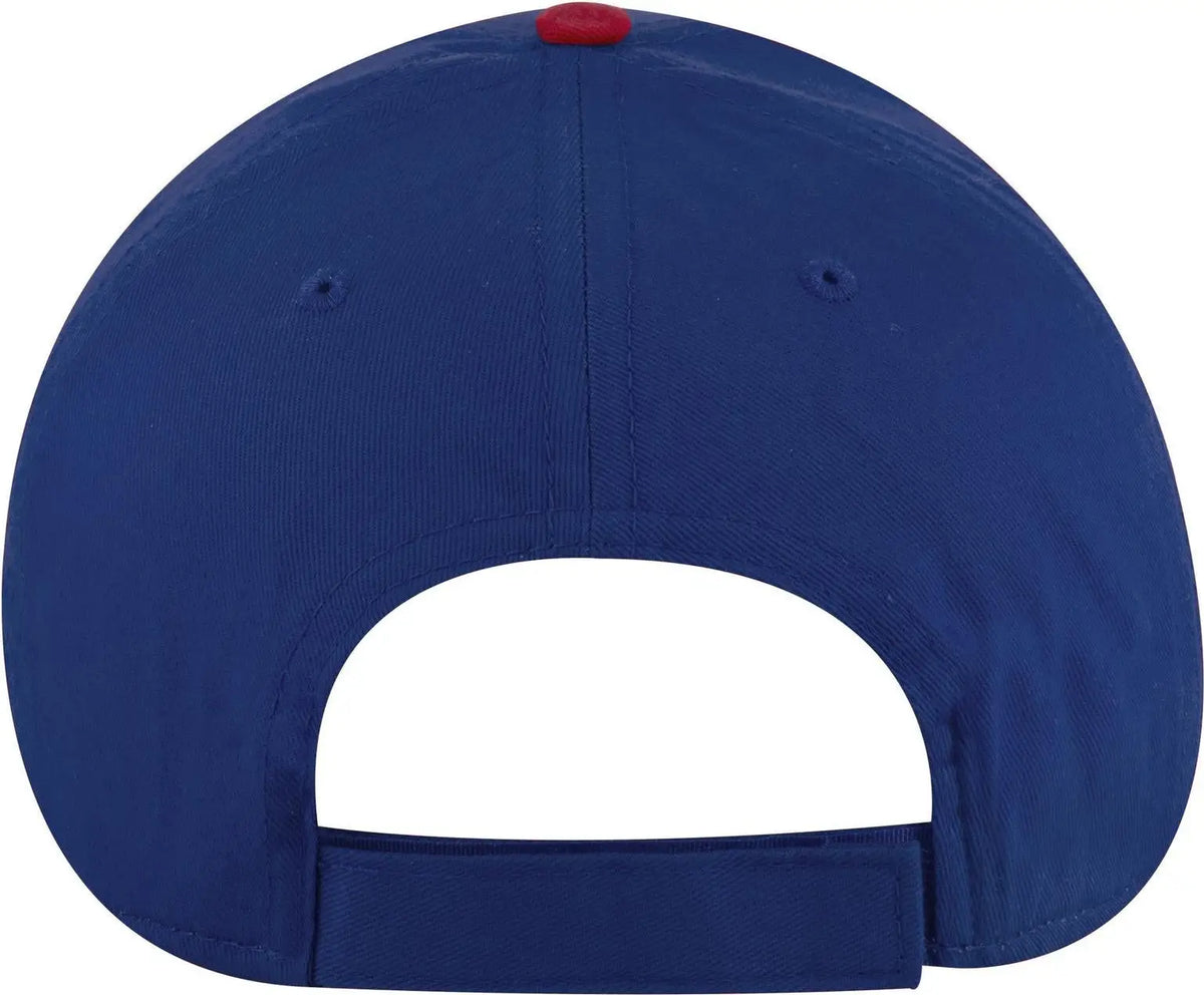Otto 19-536 6 Panel Low Profile Baseball Cap - Red/ryl/ryl - 1/2’’ - 7 5/8’’
