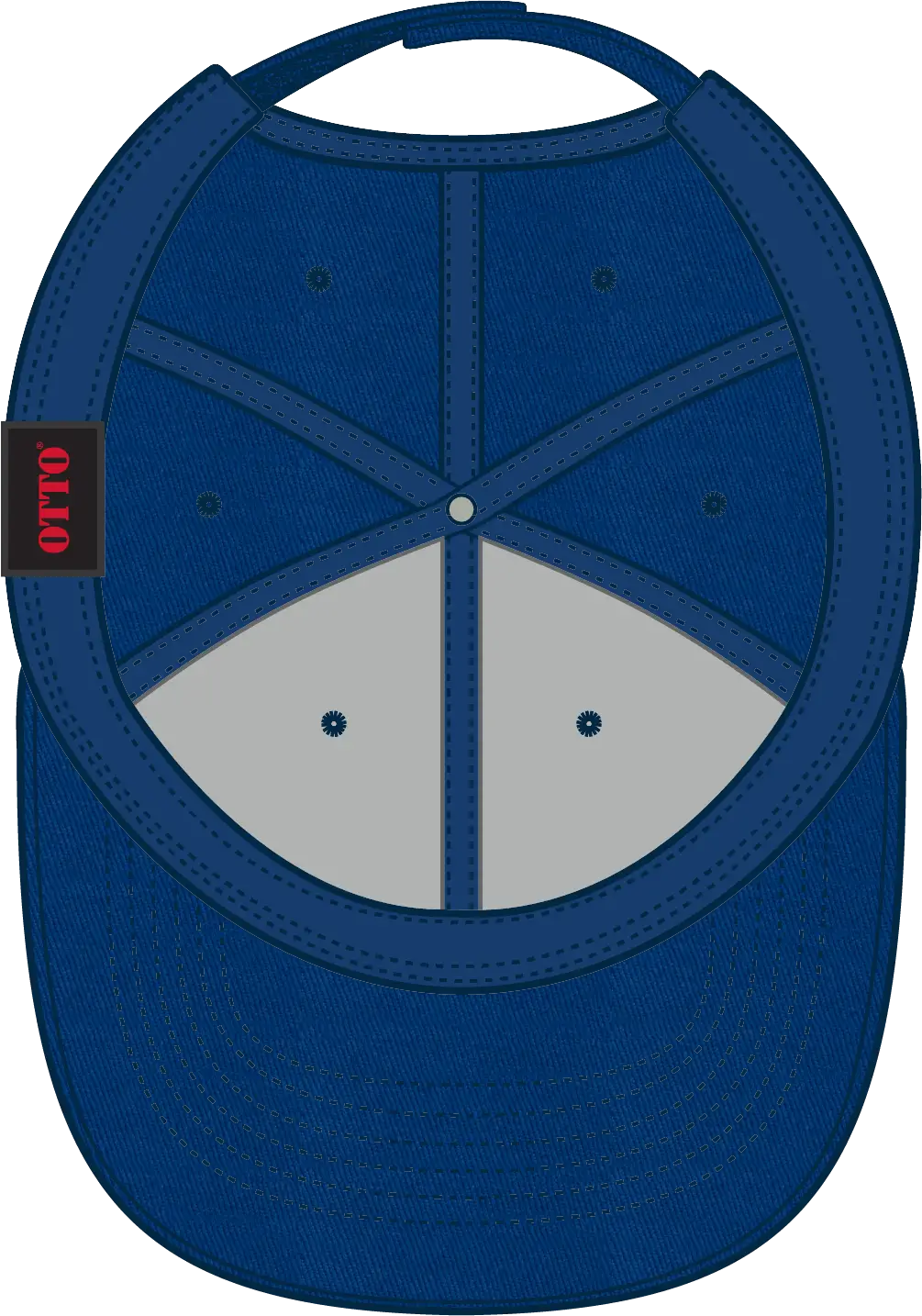 Otto 19-536 6 Panel Low Profile Baseball Cap - Royal - 1/2’’ - 7 5/8’’