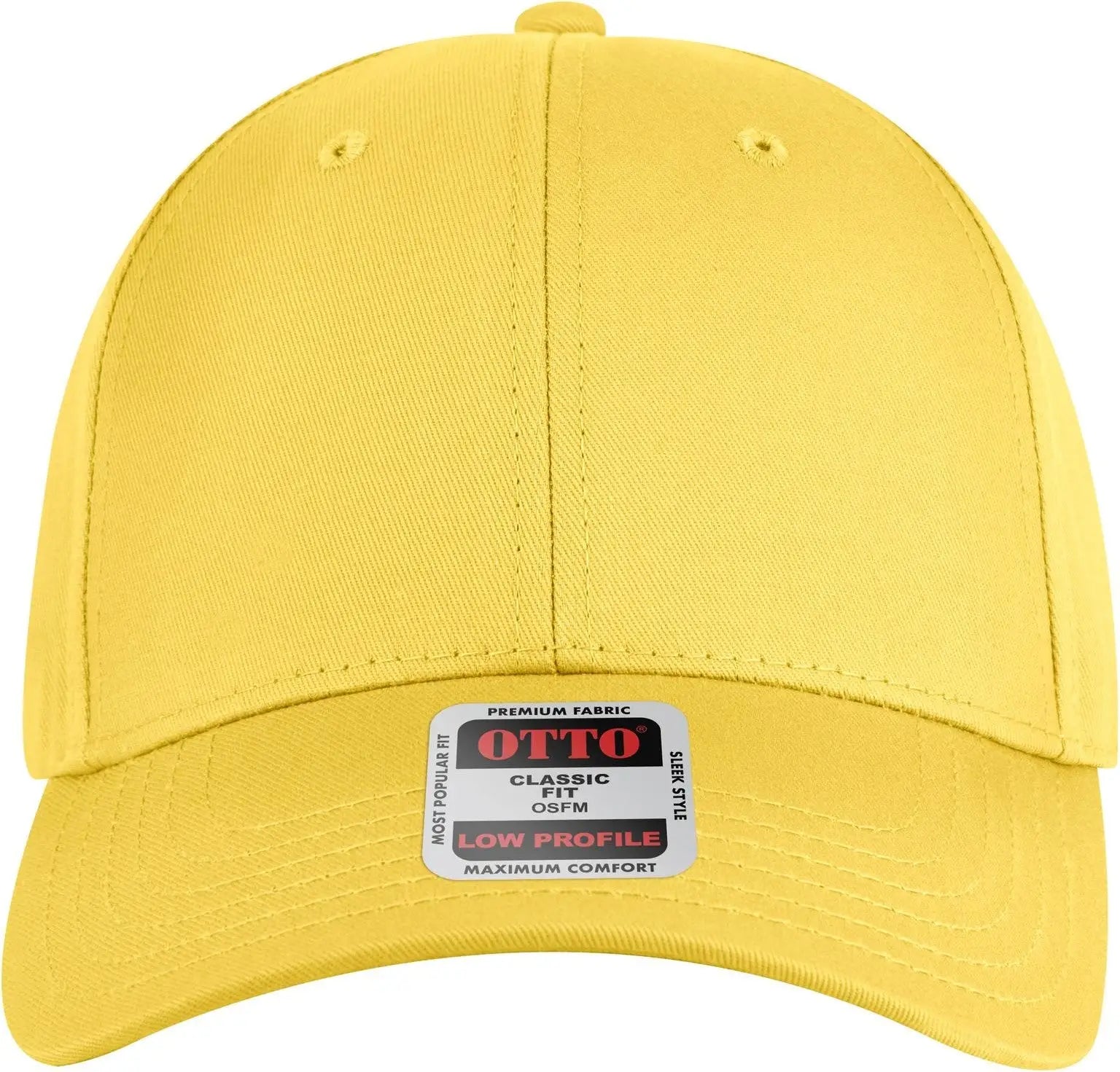 Otto 19-536 6 Panel Low Profile Baseball Cap - Yellow - 1/2’’ - 7 5/8’’