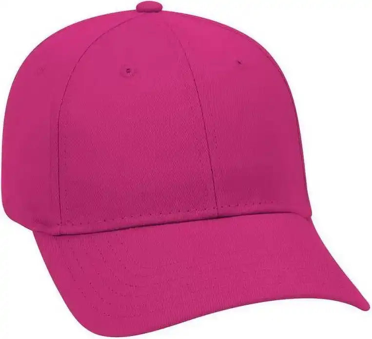 Otto 19 536 Cotton Twill Low Profile Pro Style Cap with 6 Embroidered Eyelets Hot Pink / one Size Fits Most