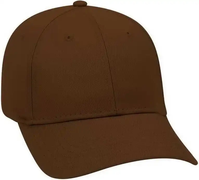 Otto 19 536 Cotton Twill Low Profile Pro Style Cap with 6 Embroidered Eyelets Brown / one Size Fits Most