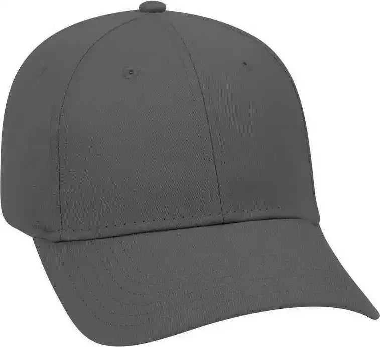 Otto 19-536 Cotton Twill Low Profile Pro Style Cap with 6 Embroidered Eyelets - Charcoal Gray - Dark / one Size Fits
