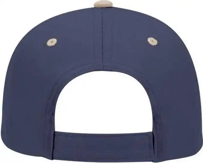 Otto 19 536 Cotton Twill Low Profile Pro Style Cap with 6 Embroidered Eyelets Khaki Navy / one Size Fits Most