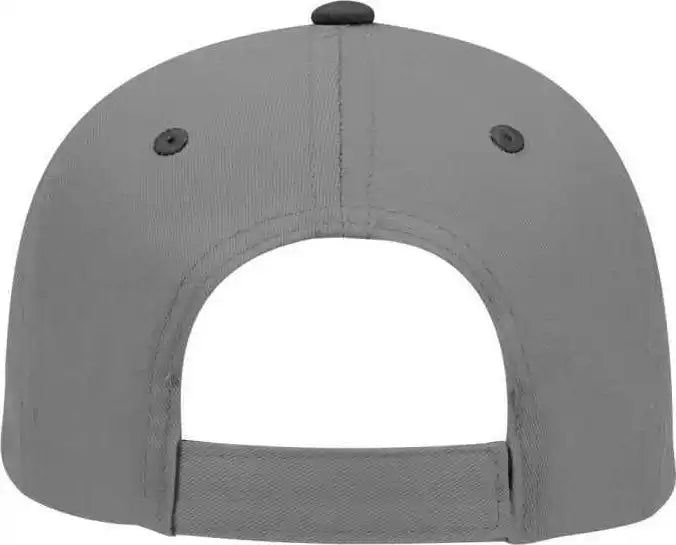 Otto 19 536 Cotton Twill Low Profile Pro Style Cap with 6 Embroidered Eyelets Black Charcoal Dark Gray / one Size Fits