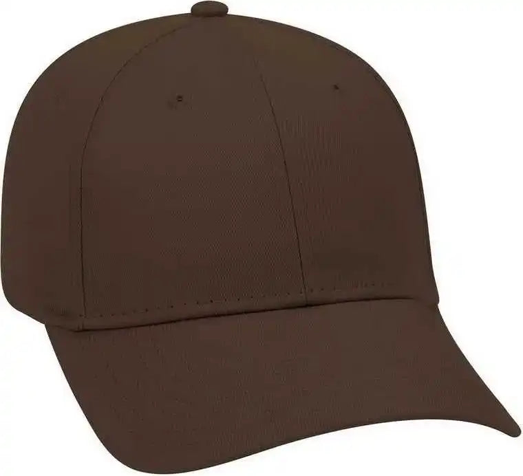 Otto 19-536 Cotton Twill Low Profile Pro Style Cap with 6 Embroidered Eyelets - Dark Brown - one Size Fits Most