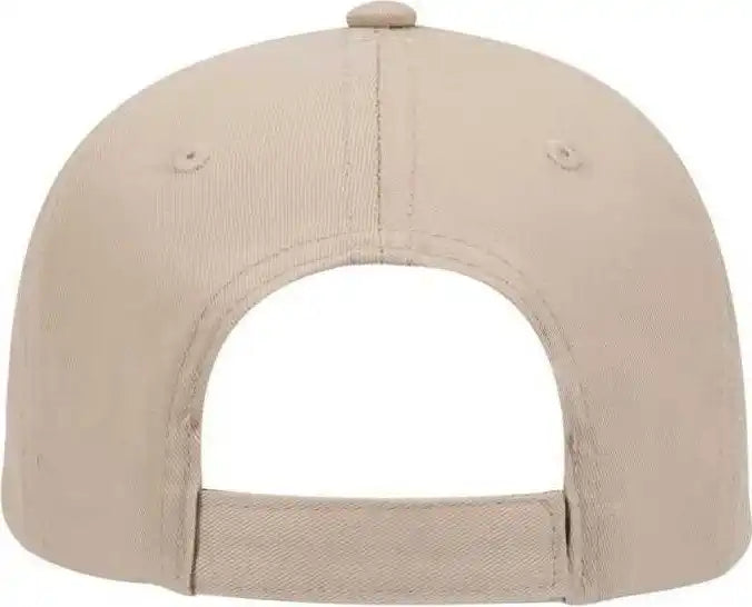 Otto 19-536 Cotton Twill Low Profile Pro Style Cap with 6 Embroidered Eyelets - Khaki - one Size Fits Most