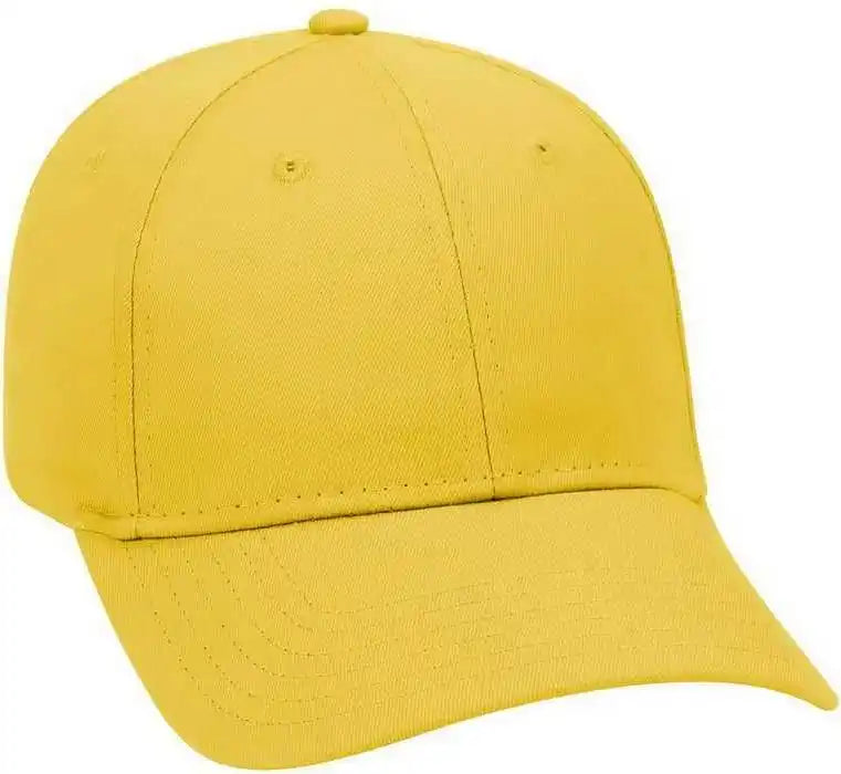 Otto 19-536 Cotton Twill Low Profile Pro Style Cap with 6 Embroidered Eyelets - Yellow - one Size Fits Most
