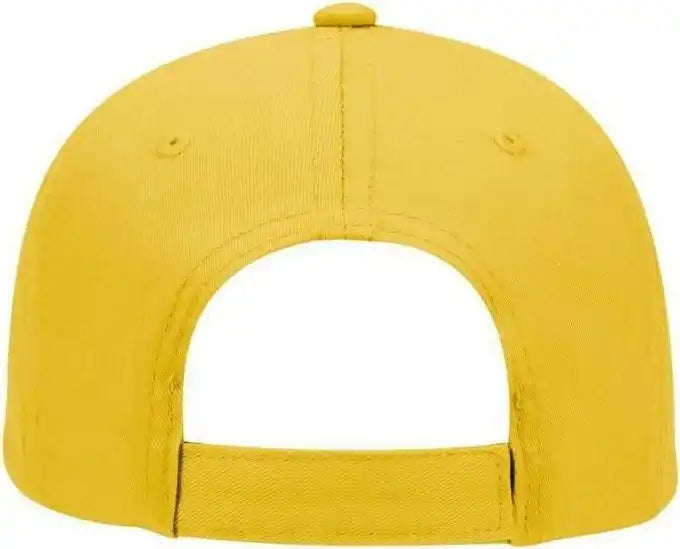 Otto 19-536 Cotton Twill Low Profile Pro Style Cap with 6 Embroidered Eyelets - Yellow - one Size Fits Most