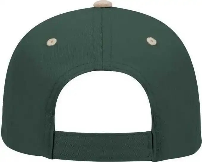 Otto 19 536 Cotton Twill Low Profile Pro Style Cap with 6 Embroidered Eyelets Khaki Dark Green Forest / one Size Fits