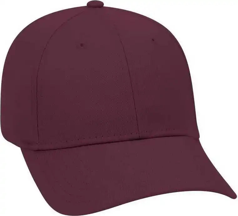 Otto 19-536 Cotton Twill Low Profile Pro Style Cap with 6 Embroidered Eyelets - Maroon - one Size Fits Most