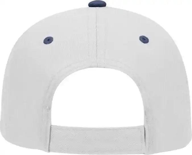 Otto 19 536 Cotton Twill Low Profile Pro Style Cap with 6 Embroidered Eyelets Navy White / one Size Fits Most