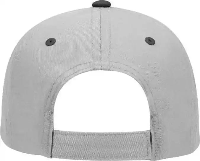 Otto 19-536 Cotton Twill Low Profile Pro Style Cap with 6 Embroidered Eyelets - Black Gray - one Size Fits Most