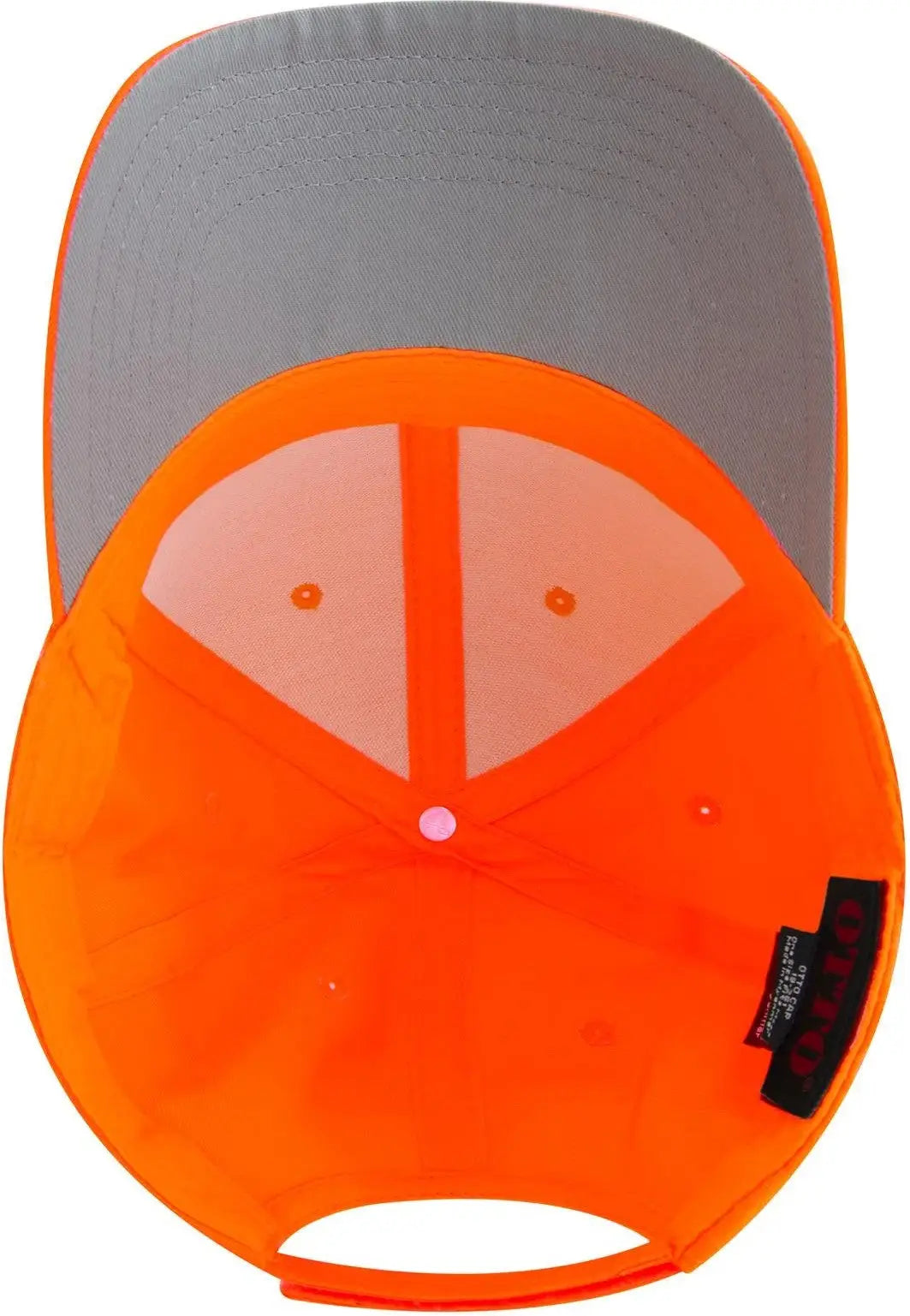 Otto 19-536 Neon 6 Panel Low Profile Baseball Cap - N. Orange - 1/2’’ - 7 5/8’’