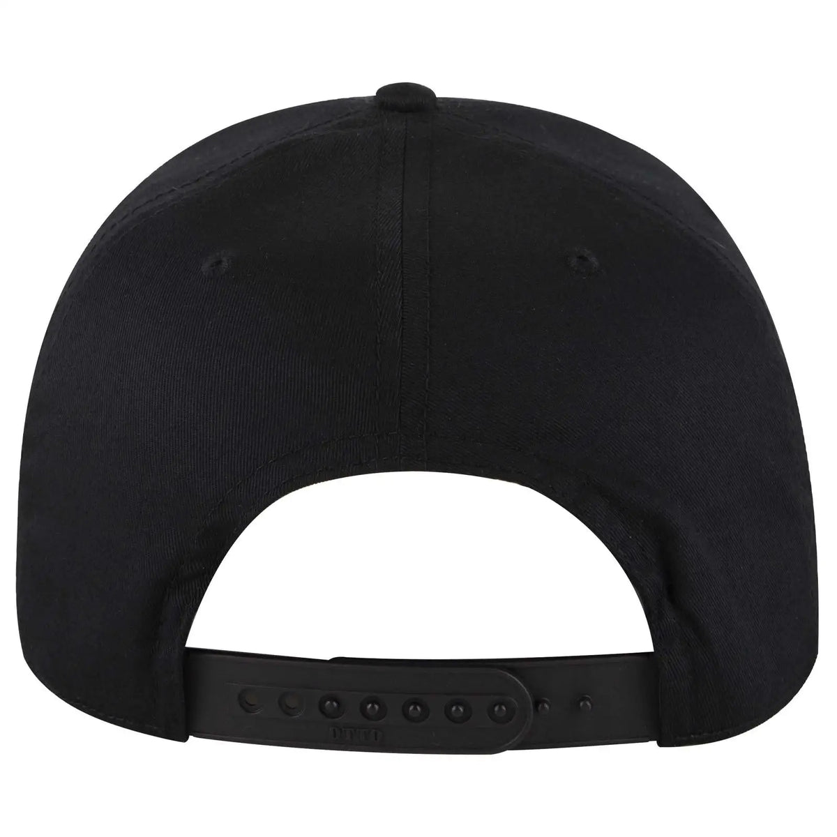 Otto 19-6 6 Panel Low Profile Baseball Cap - Black - 7 3/8’’ - 5/8’’