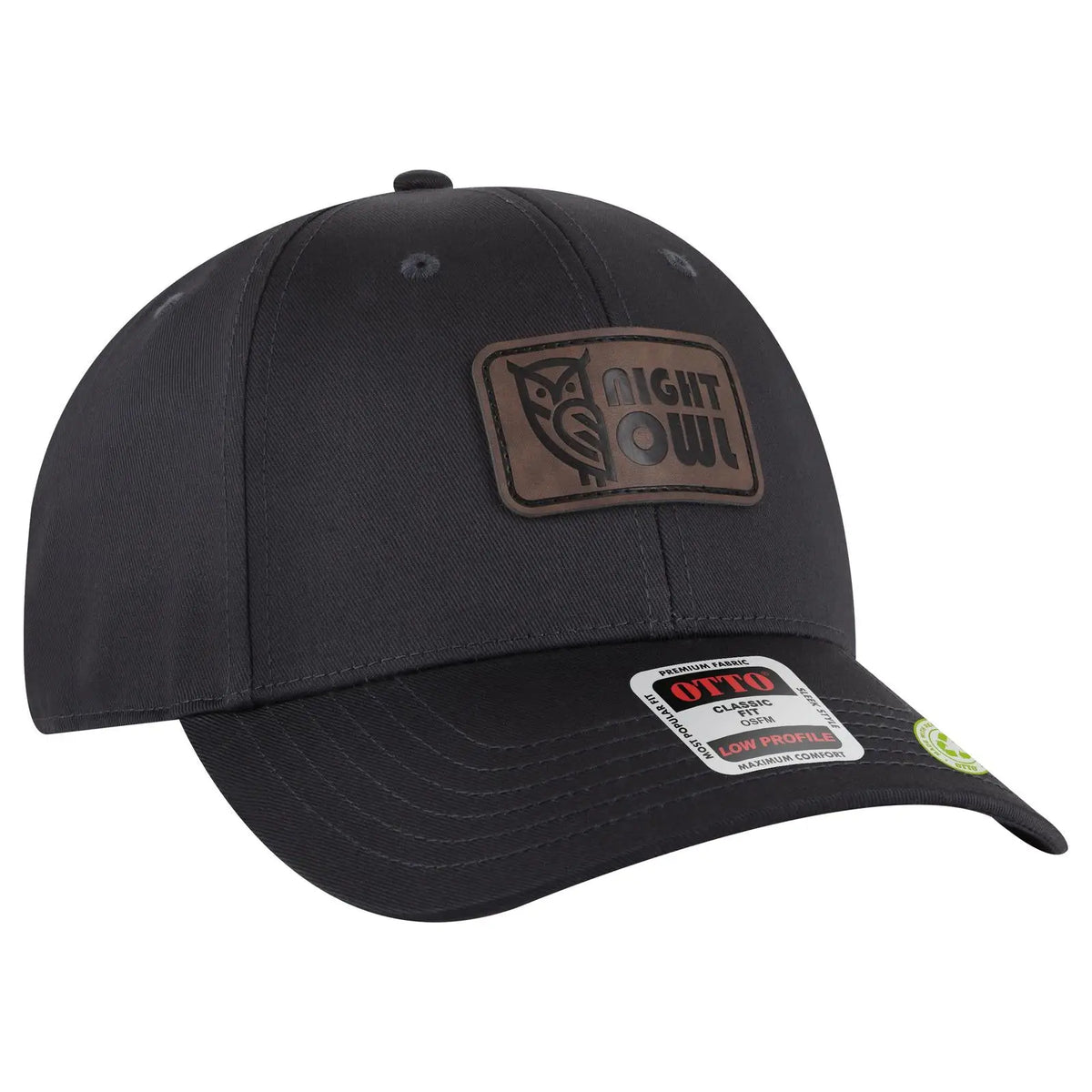 Otto 19-6 6 Panel Low Profile Baseball Cap - Char. Gray - 7 3/8’’ - 5/8’’