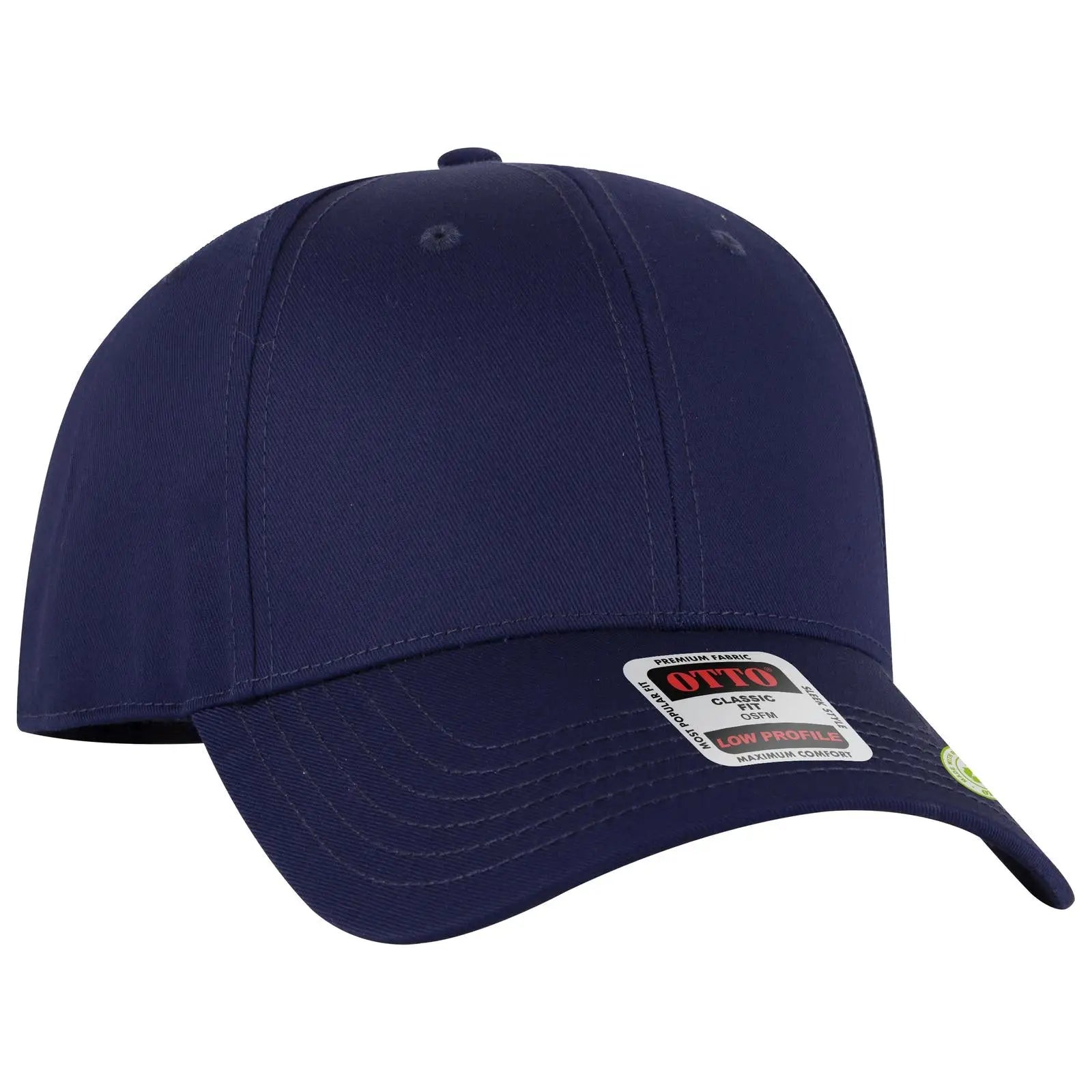 Otto 19-6 6 Panel Low Profile Baseball Cap - Navy - 7 3/8’’ - 5/8’’