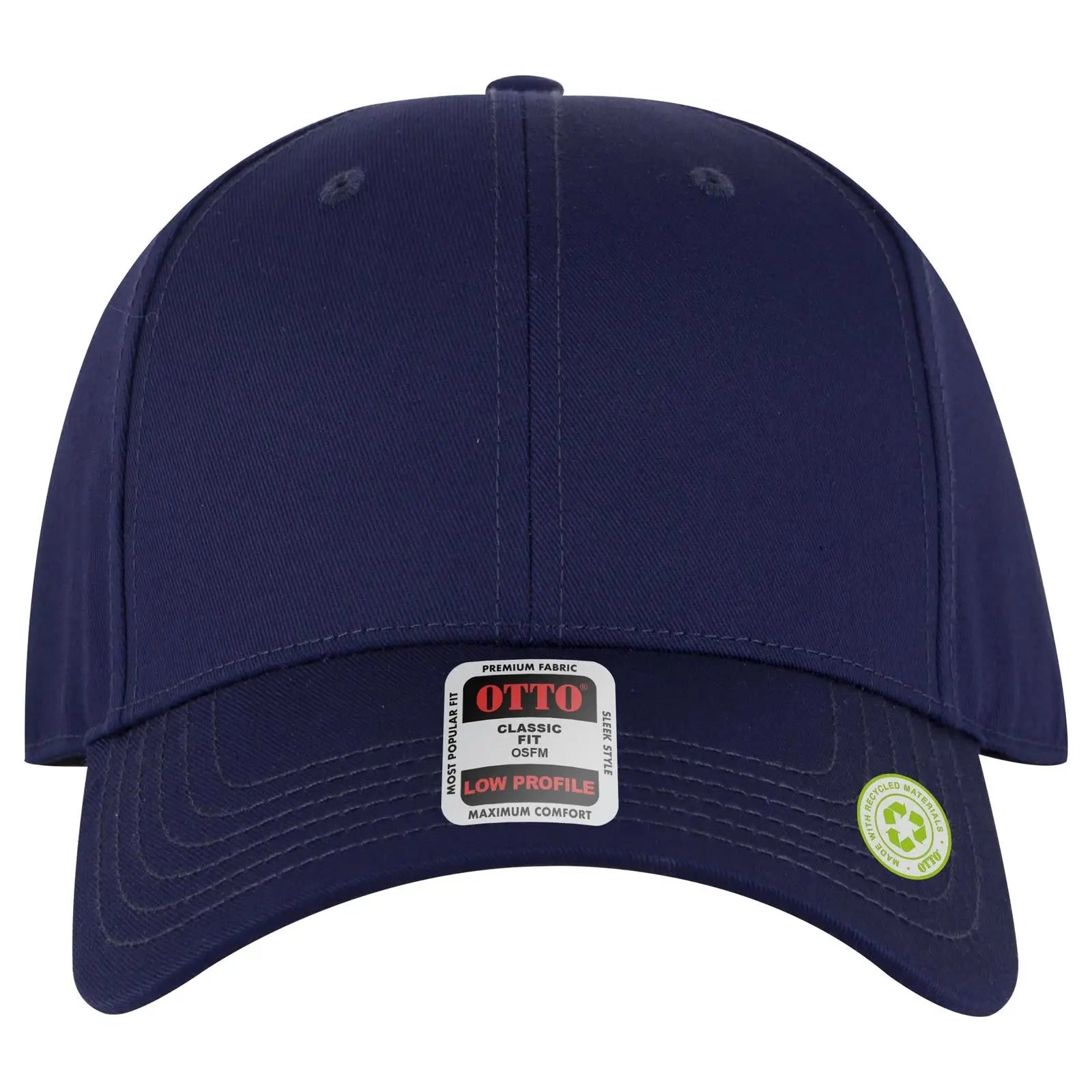 Otto 19-6 6 Panel Low Profile Baseball Cap - Navy - 7 3/8’’ - 5/8’’