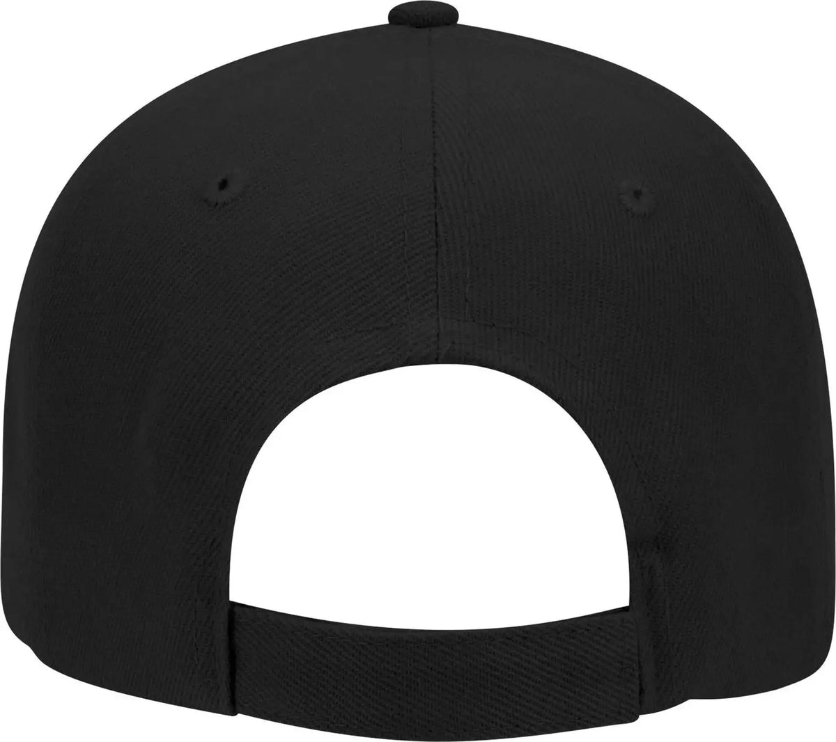 Otto 19-609 6 Panel Low Profile Baseball Cap - Black - 1/2’’ - 7 5/8’’