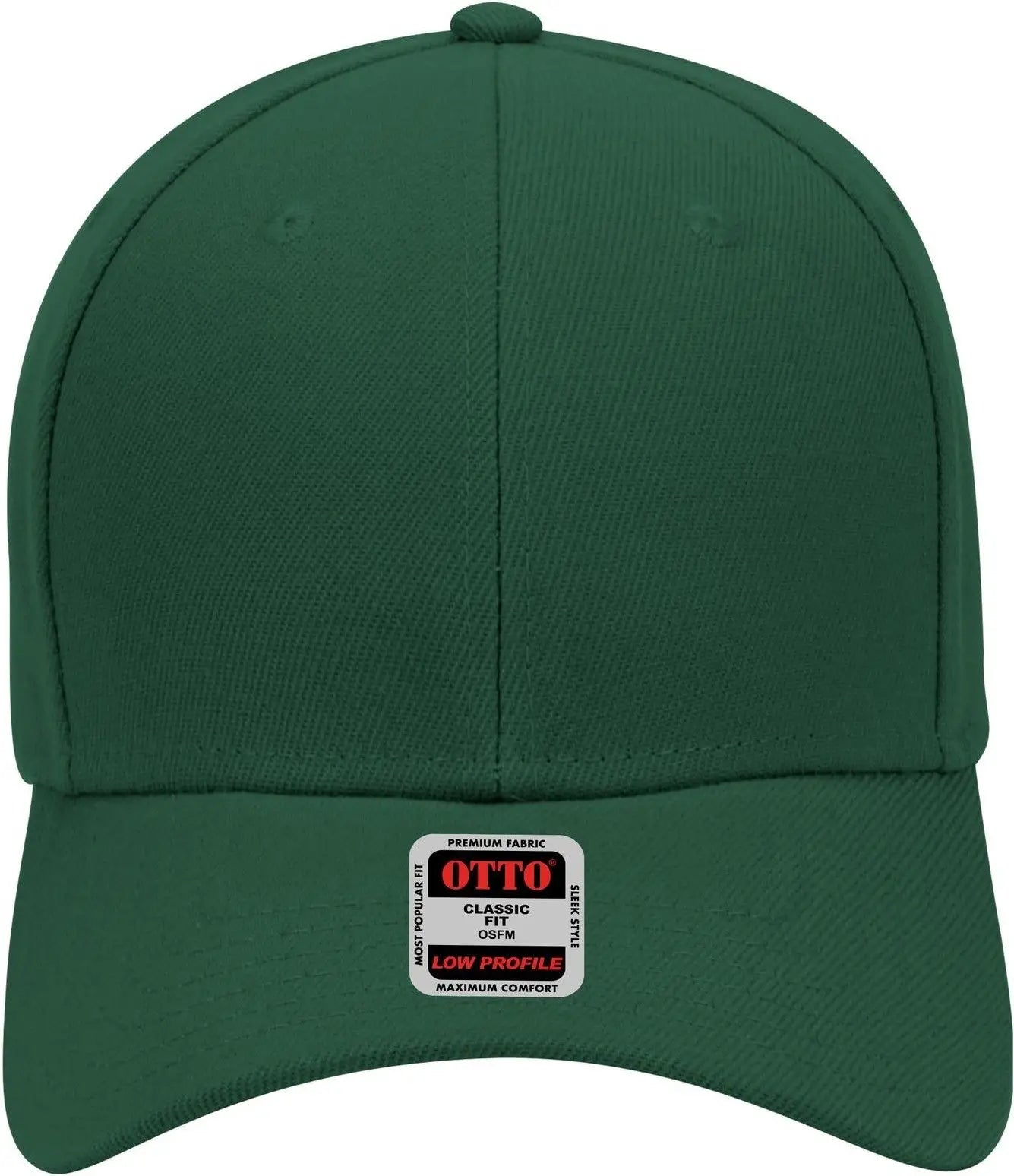 Otto 19-609 6 Panel Low Profile Baseball Cap - Dk. Green - 1/2’’ - 7 5/8’’