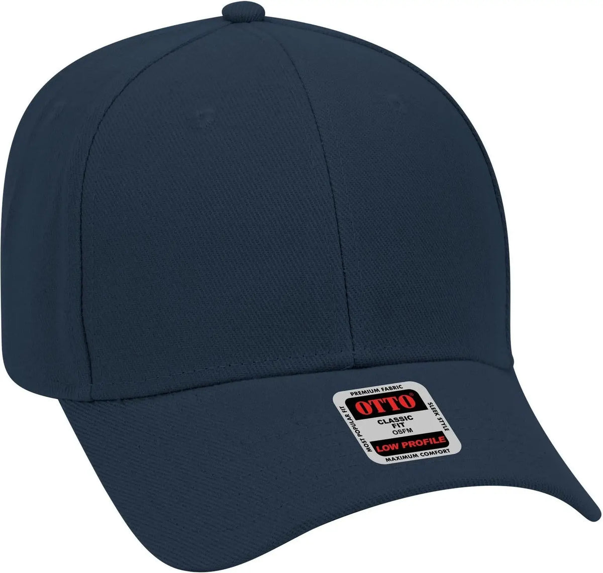 Otto 19-609 6 Panel Low Profile Baseball Cap - Navy - 1/2’’ - 7 5/8’’