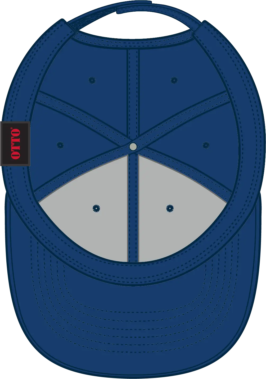 Otto 19-609 6 Panel Low Profile Baseball Cap - Royal - 1/2’’ - 7 5/8’’