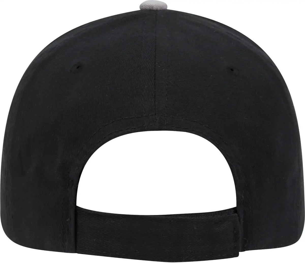 Otto 19-701 6 Panel Low Profile Baseball Cap - Blk/gry/wht - 1/2’’ - 7 5/8’’
