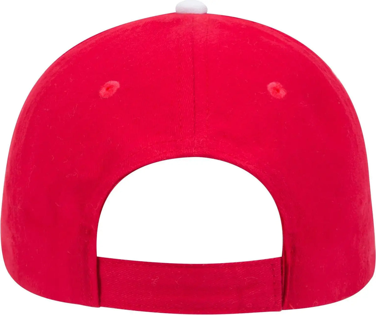 Otto 19-701 6 Panel Low Profile Baseball Cap - Red/wht/ryl - 1/2’’ - 7 5/8’’