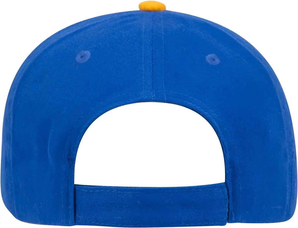 Otto 19-701 6 Panel Low Profile Baseball Cap - Ryl/gld/wht - 1/2’’ - 7 5/8’’