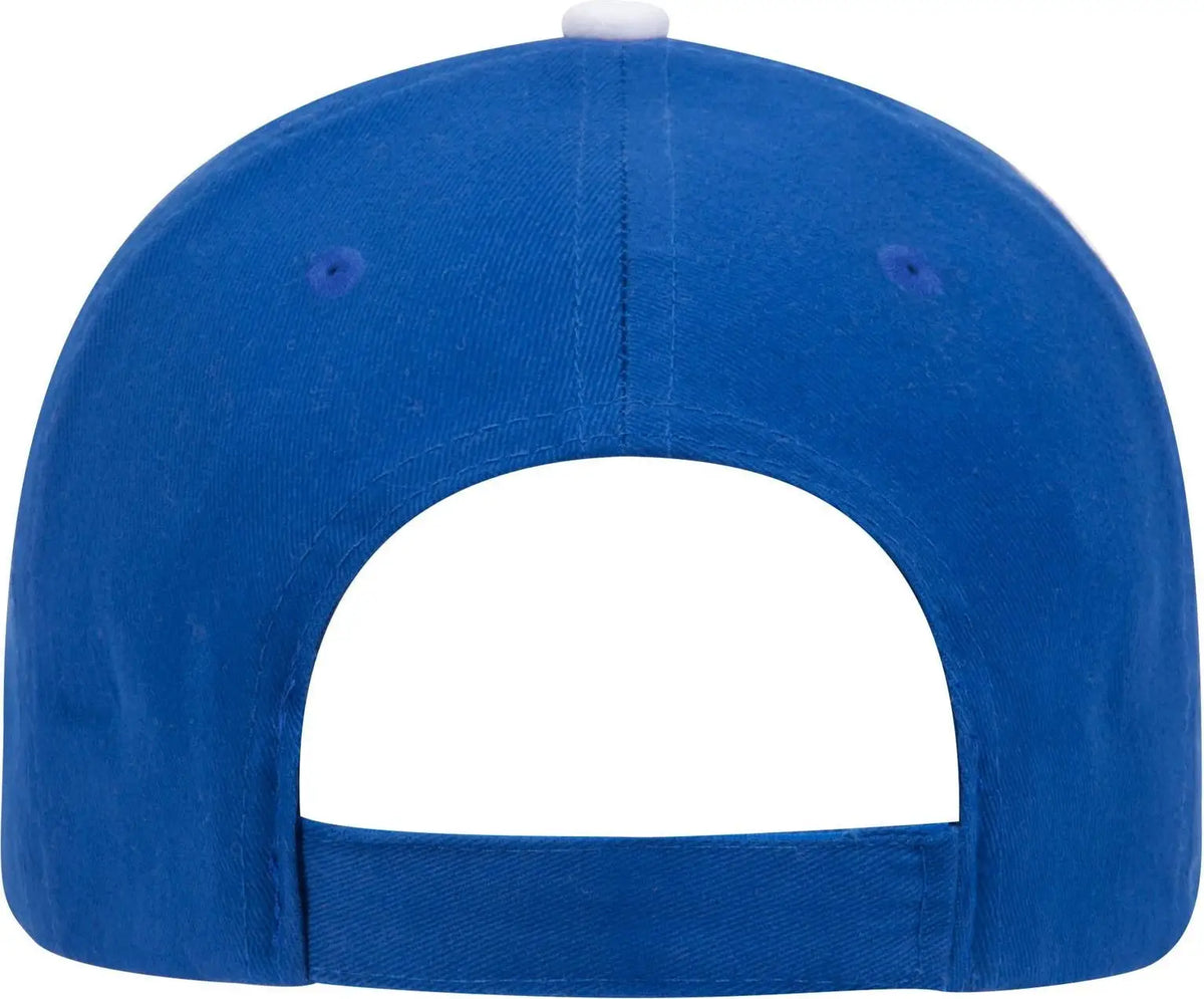 Otto 19-701 6 Panel Low Profile Baseball Cap - Ryl/wht/red - 1/2’’ - 7 5/8’’