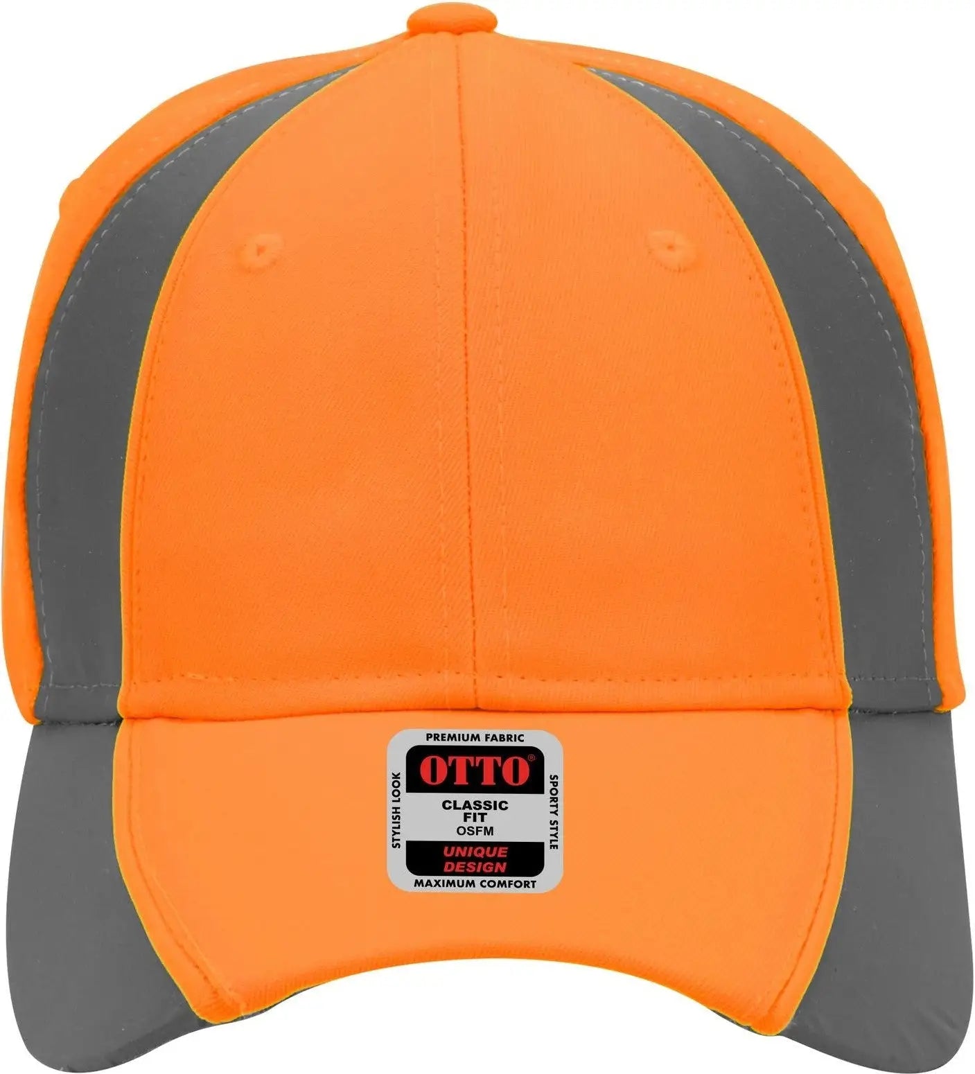 Otto 19-701 Neon 6 Panel Low Profile Baseball Cap - N.org/ref.gry - 1/2’’ - 7 5/8’’