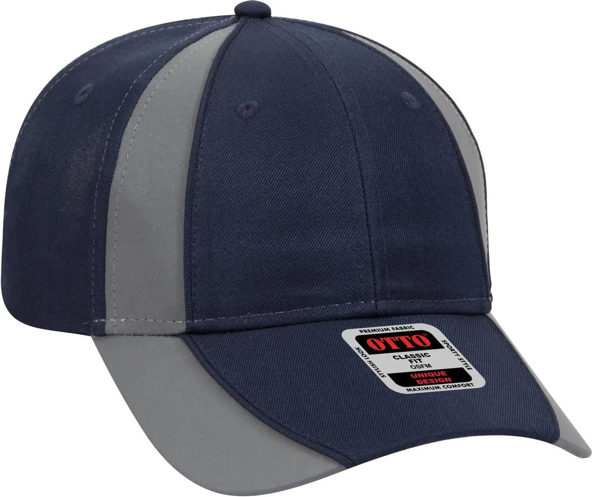 Otto 19-701 Neon 6 Panel Low Profile Baseball Cap - Nvy/ref.gry - 1/2’’ - 7 5/8’’