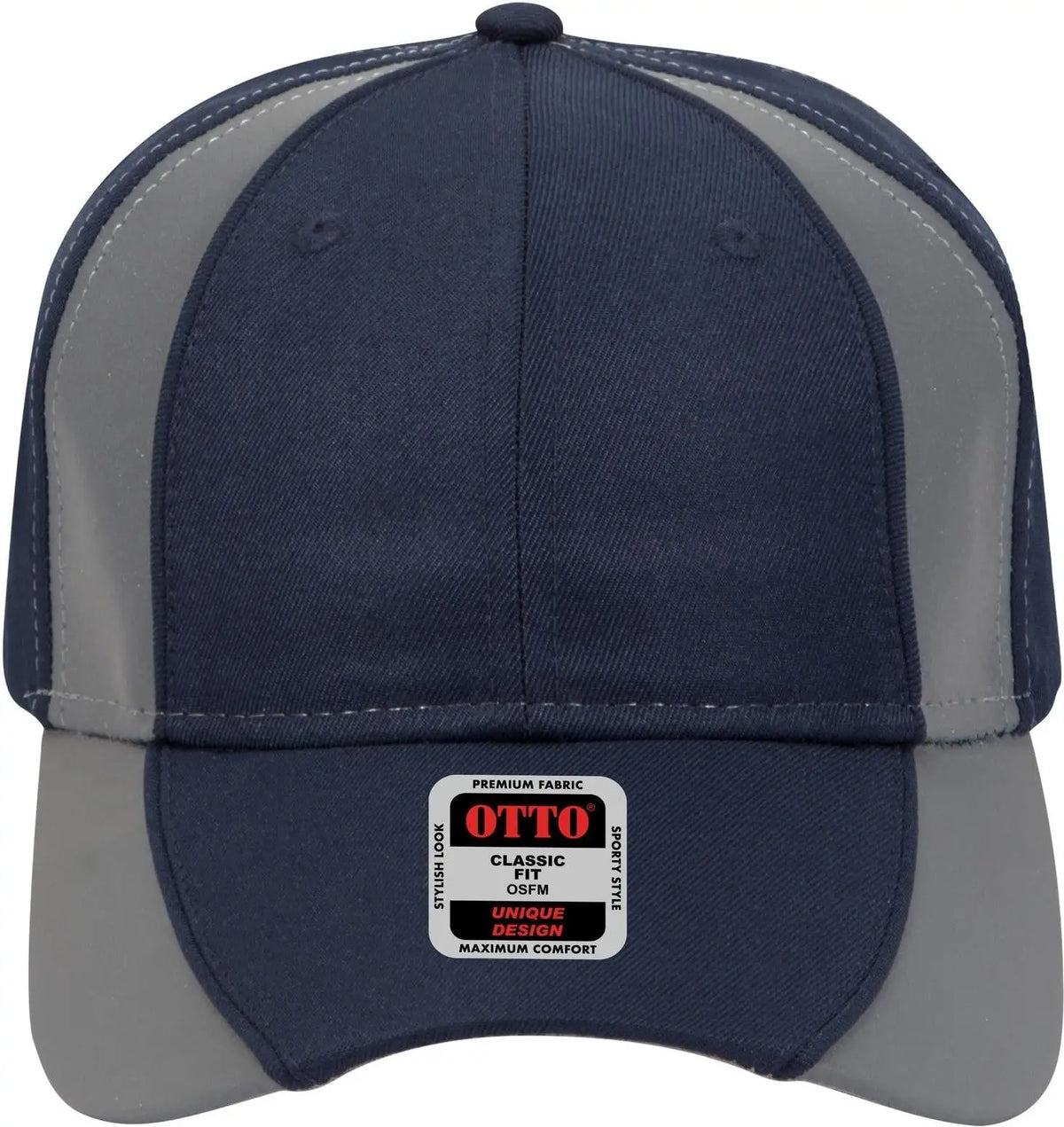 Otto 19-701 Neon 6 Panel Low Profile Baseball Cap - Nvy/ref.gry - 1/2’’ - 7 5/8’’