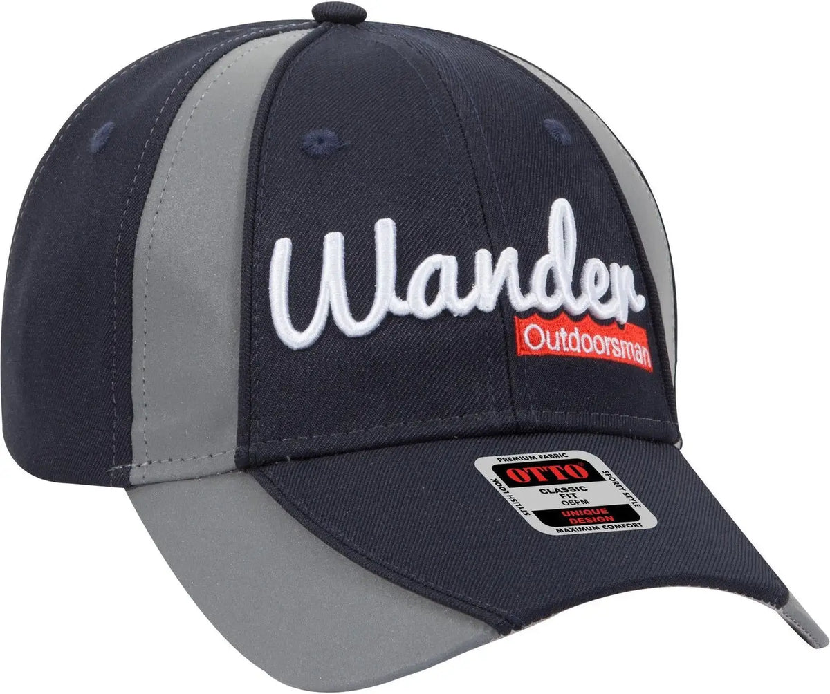 Otto 19-701 Neon 6 Panel Low Profile Baseball Cap - Nvy/ref.gry - 1/2’’ - 7 5/8’’