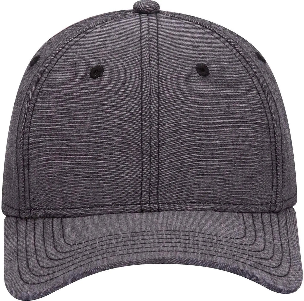 Otto 19-768 6 Panel Low Profile Baseball Cap - Black - 1/2’’ - 7 5/8’’