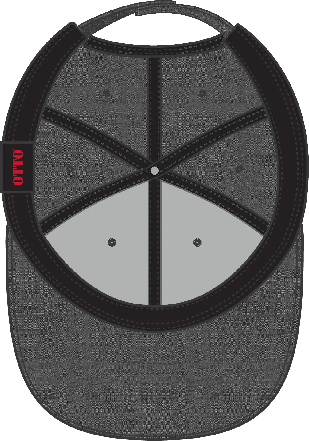 Otto 19-768 6 Panel Low Profile Baseball Cap - Black - 1/2’’ - 7 5/8’’