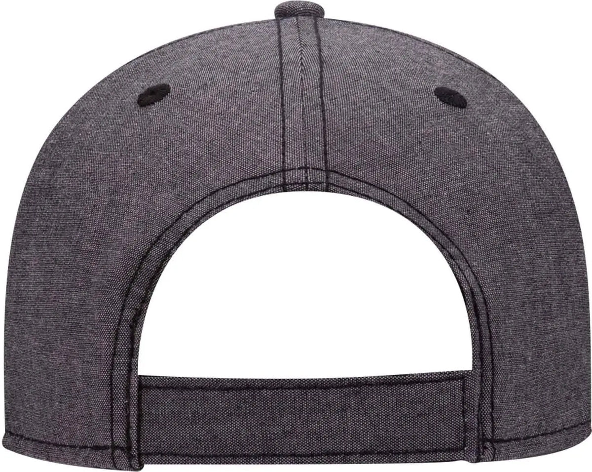 Otto 19-768 6 Panel Low Profile Baseball Cap - Black - 1/2’’ - 7 5/8’’