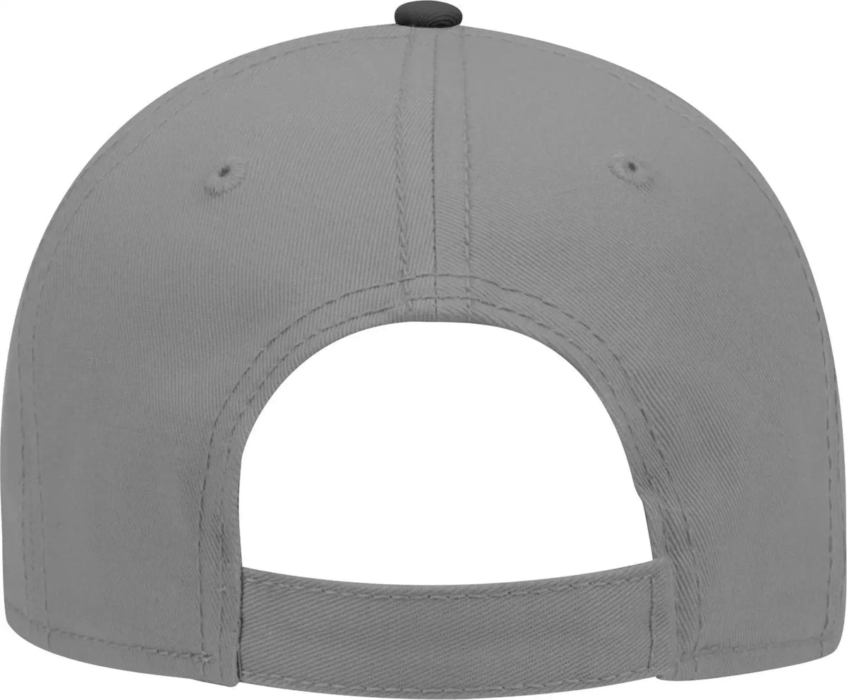 Otto 19-768 6 Panel Low Profile Baseball Cap - Blk/ch.gry/ch.gry - 1/2’’ - 7 5/8’’