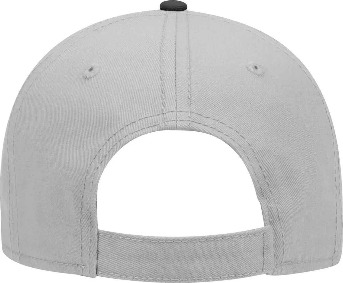 Otto 19-768 6 Panel Low Profile Baseball Cap - Blk/gry/gry - 1/2’’ - 7 5/8’’
