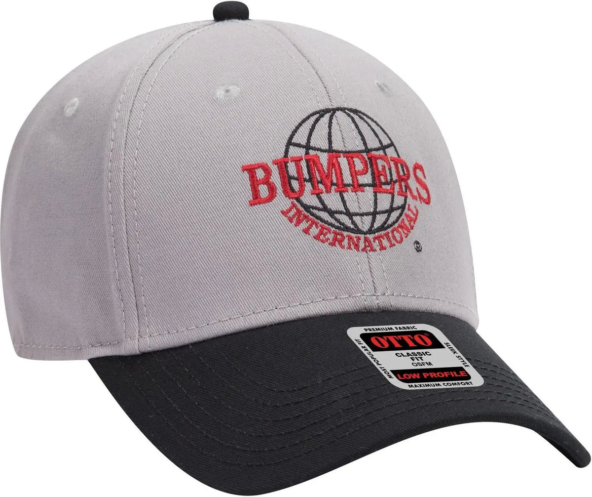 Otto 19-768 6 Panel Low Profile Baseball Cap - Blk/gry/gry - 1/2’’ - 7 5/8’’