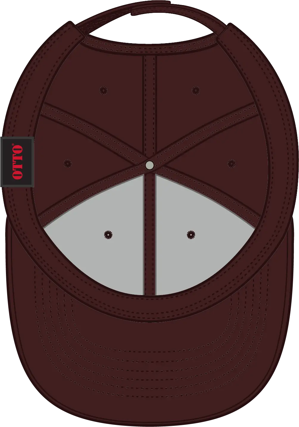 Otto 19-768 6 Panel Low Profile Baseball Cap - Brown