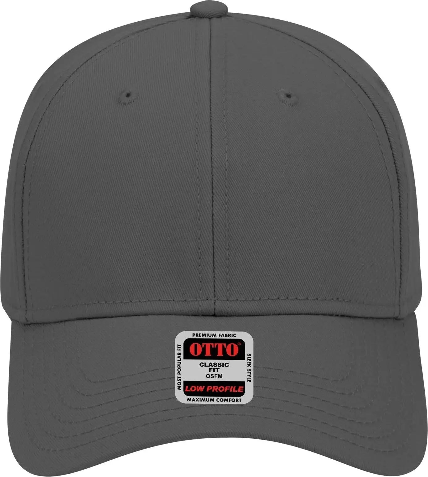 Otto 19-768 6 Panel Low Profile Baseball Cap - Char. Gray - 1/2’’ - 7 5/8’’