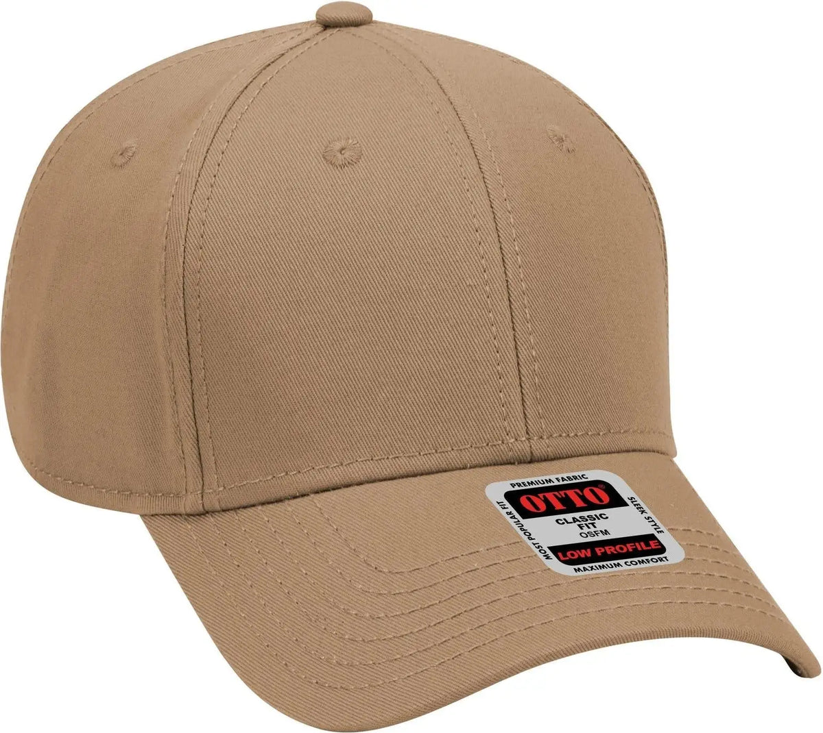 Otto 19-768 6 Panel Low Profile Baseball Cap - Coyote Brown - 1/2’’ - 7 5/8’’